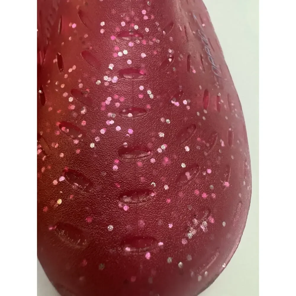Speedo Exsqueeze Me Red Glitter Jelly Water Shoes Kids XL 11 12